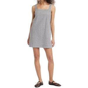 A New Day Black & White Gingham Shift Dress — XS